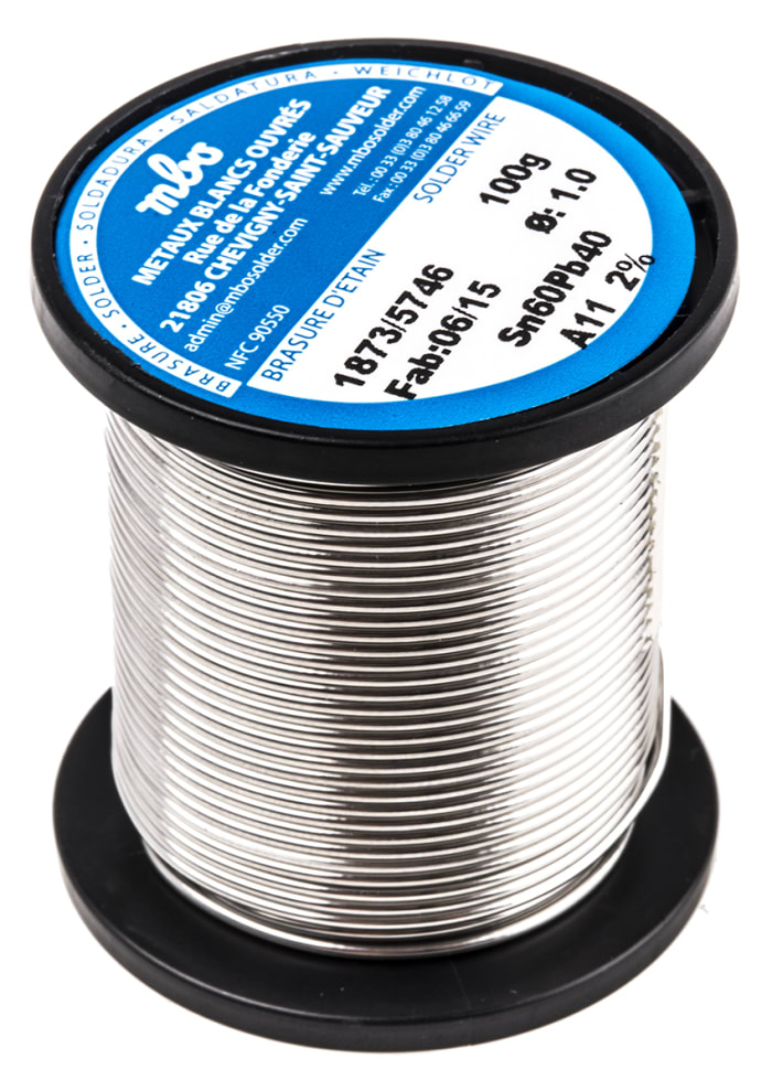 MBO Wire, 1mm Lead solder, 183°C Melting Point