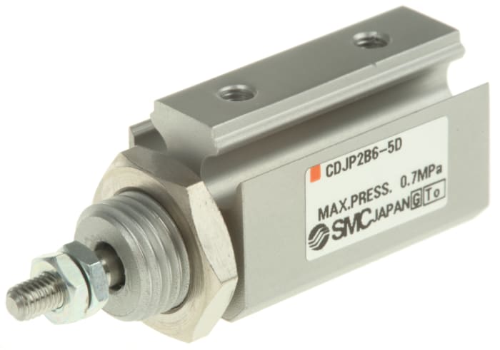 SMC Pneumatic Piston Rod Cylinder - 6mm Bore, 5mm Stroke, CJP2 Series, Double Acting