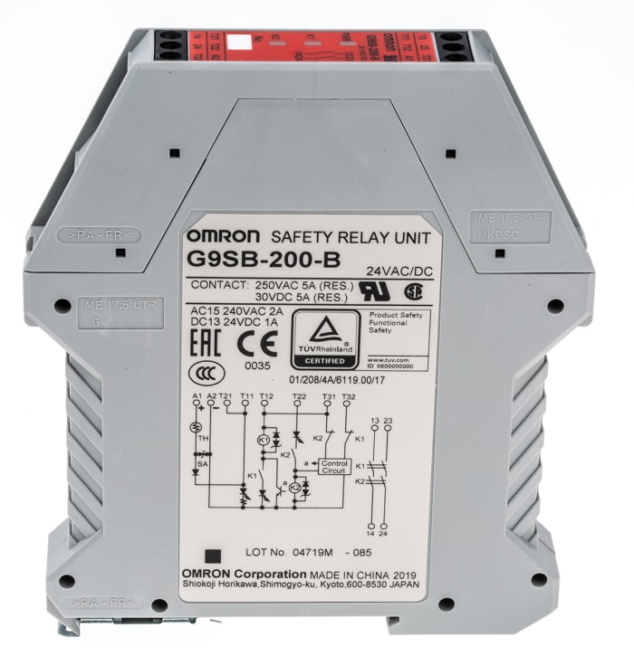 G9SB200B AC/DC24 Omron Omron DualChannel Emergency Stop Safety
