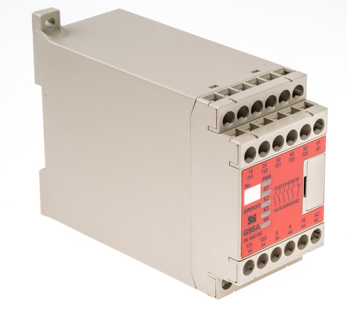 Omron G9SA Emergency Stop Safety Relay, 24V ac/dc, Single/Dual-Channel, 5 Safety Contacts