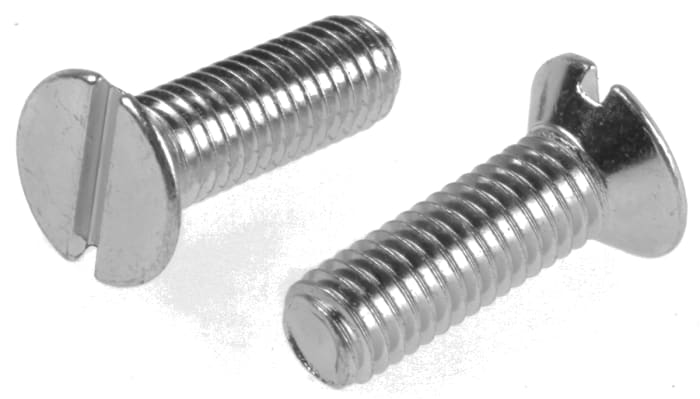 Vis à tête Fraisée  fendue, Acier, M5, 16.0mm