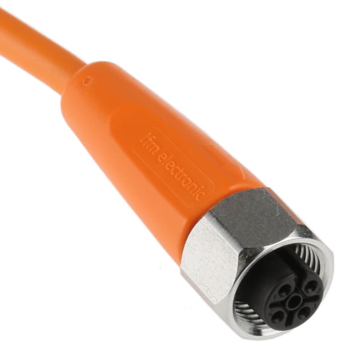  Cable de conexión ifm electronic, con. A M12 Hembra, 4 polos, con. B Sin terminación, long. 10m, 250 V ac, 300 V dc, 4