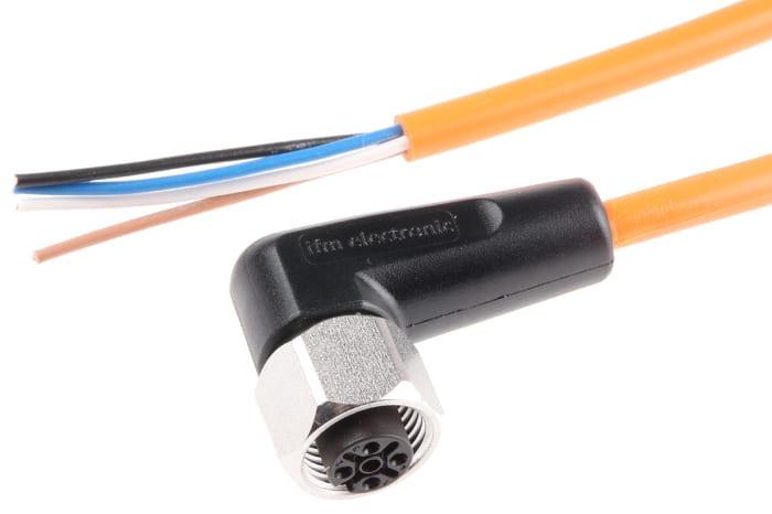 Cable de actuador de sensor ifm electronic, con. A M12 Hembra, con. B Sin terminación Hembra, long. 5 m, 36V dc, IP65,