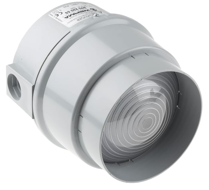 Werma BWM 890 Series Green Steady Beacon, 12 → 24 V dc, Base Mount, LED Bulb, IP65