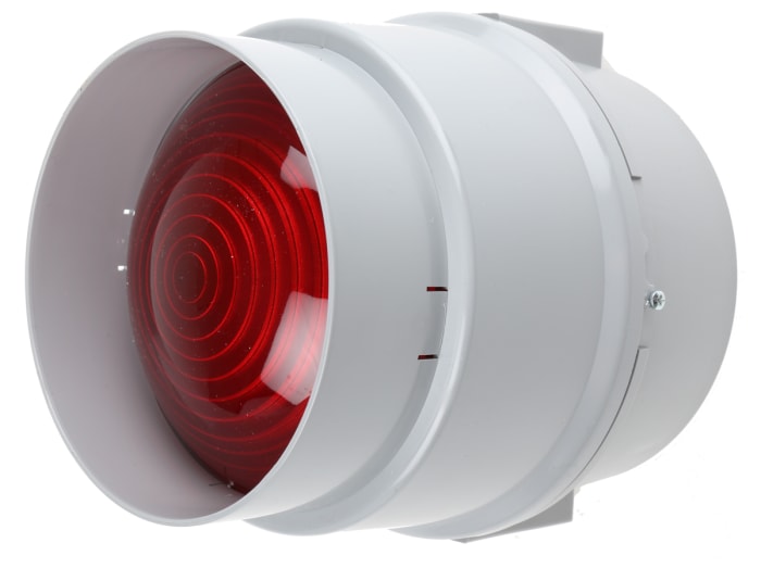 Werma BWM 890 Series Red Steady Beacon, 12 → 230 V ac/dc, Base Mount, Incandescent Bulb, IP65
