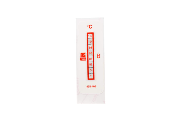 RS PRO Non-Reversible Temperature Sensitive Label, 71°C to 110°C, 8 Levels