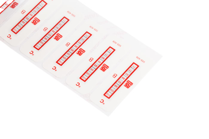 RS PRO, RS PRO Non-Reversible Temperature Sensitive Label, 44°C to 62°C, 6  Levels, 285-920