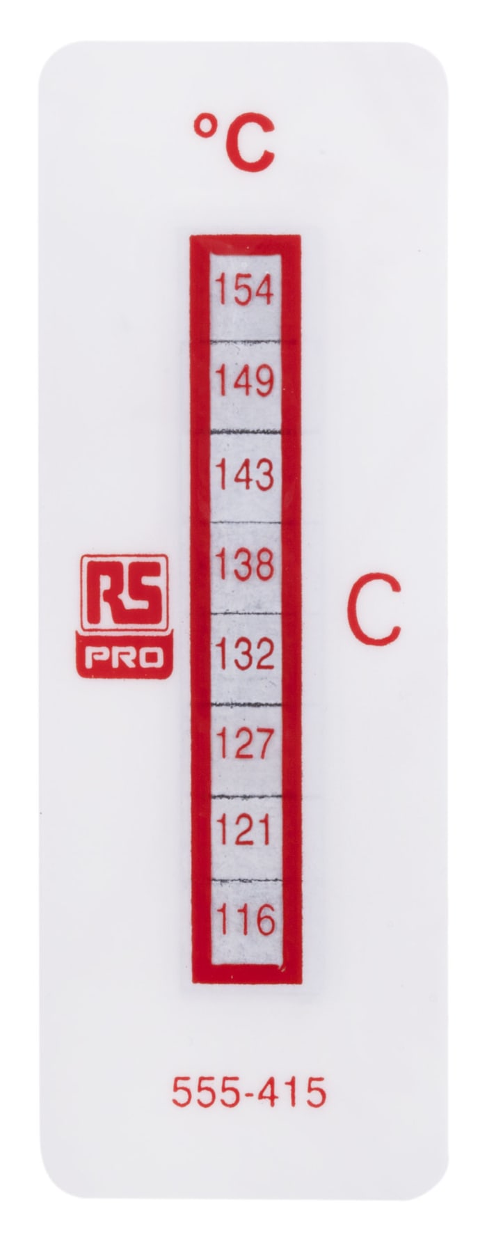 RS PRO Sıcaklık Ölçüm Etiketi, 8 Seviyeli, Dikey, 116°C - 154°C, 51 x 18mm