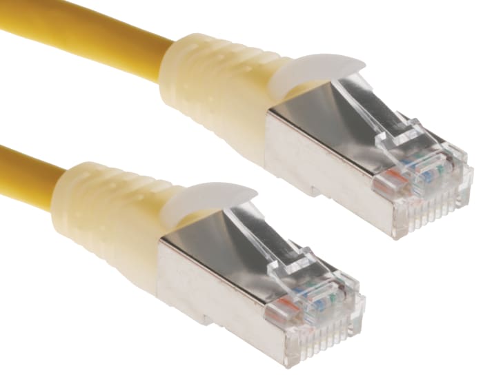 Yellow Cat5e RJ45 FTP patch lead,5m