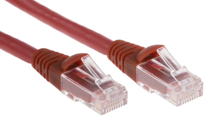Câble Ethernet RS PRO catégorie 6, U/UTP, Rouge, Longueur 10m LSZH, avec connecteur