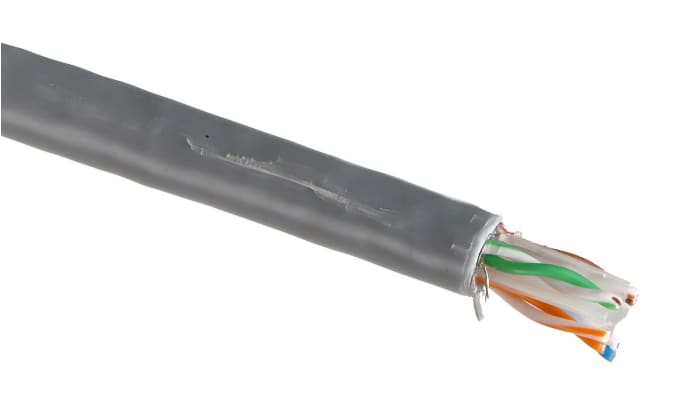 RS PRO, 305m Cat6, Grey, F/UTP Shielded, Unterminated PVC Sheath