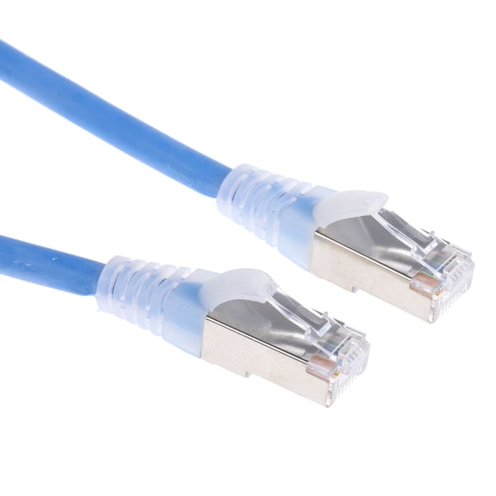 RS PRO, 2m Cat5e, Blue RJ45 to Male RJ45 Male, U/UTP Unshielded, Terminated PVC Sheath