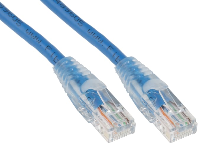 RS PRO Cat5 Ethernet Cable, U/UTP, Blue PVC Sheath, 50m