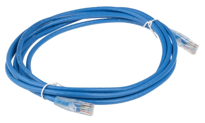 RS PRO Cat5 Ethernet Cable, U/UTP, Blue PVC Sheath, 50m