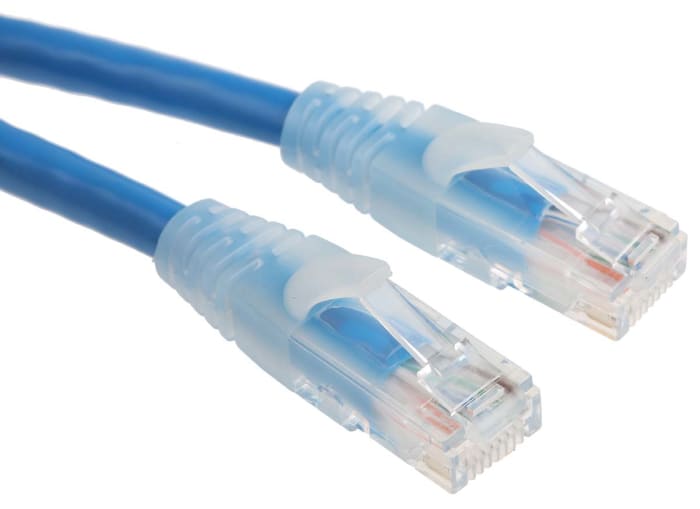 RS PRO, 5m Cat6, Blue RJ45 to Male RJ45 Male, U/UTP Unshielded, Terminated PVC Sheath