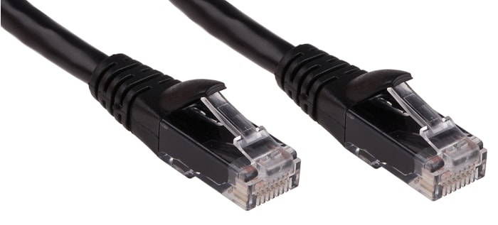 Câble Ethernet RS PRO catégorie 6, U/UTP, Noir, Longueur 1m PVC, avec connecteur