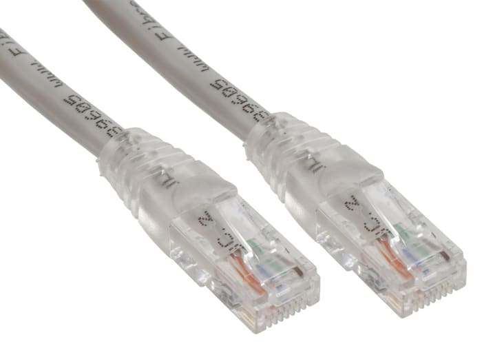 Câble Ethernet RS PRO catégorie 6, U/UTP, Gris, Longueur 0.5m PVC, avec connecteur
