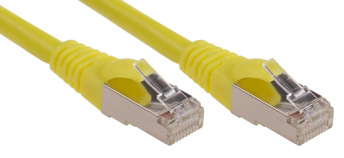 Câble Ethernet RS PRO catégorie 6, F/UTP, Jaune, Longueur 10m LSZH, avec connecteur