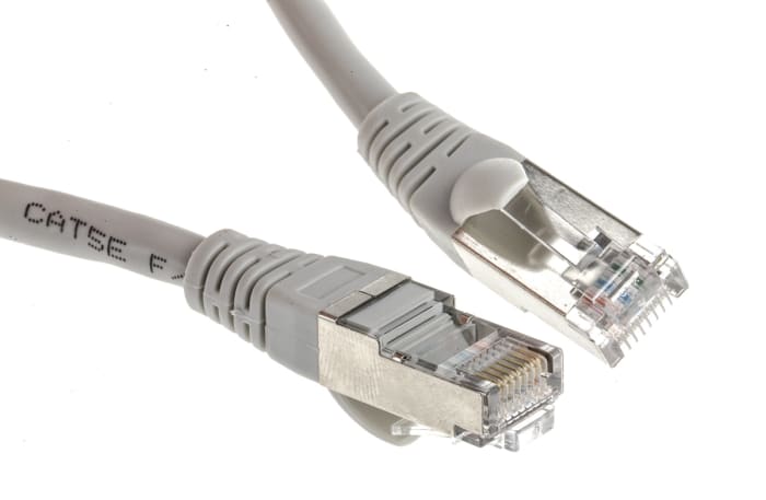 Cable Ethernet Cat5e F/UTP RS PRO de color Gris, long. 10m, funda de PVC