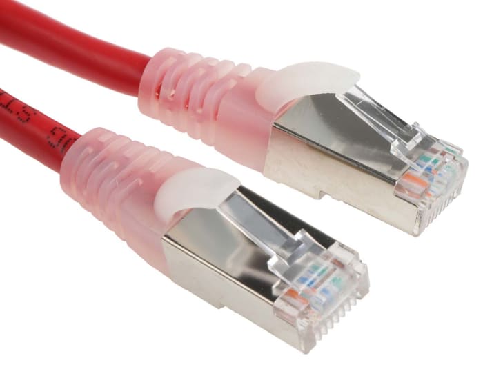 Cable Ethernet Cat5e F/UTP RS PRO de color Rojo, long. 10m, funda de PVC