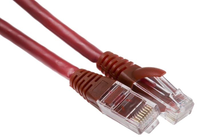 Câble Ethernet RS PRO catégorie 6, U/UTP, Rouge, Longueur 0.5m LSZH, avec connecteur