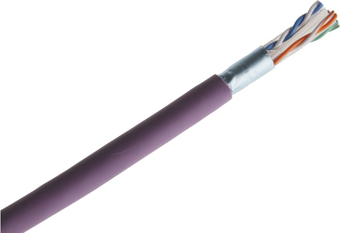 RS PRO, 305m Cat6, Purple, F/UTP Shielded, Unterminated LSZH Sheath