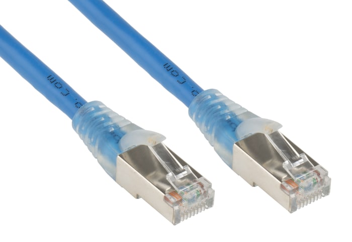 RS PRO, 3m Cat5e, Blue RJ45 to Male RJ45 Male, F/UTP Shielded, Terminated PVC Sheath