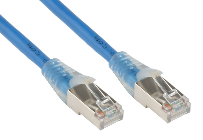 RS PRO, 3m Cat5e, Blue RJ45 to Male RJ45 Male, F/UTPShielded, Terminated PVC Sheath