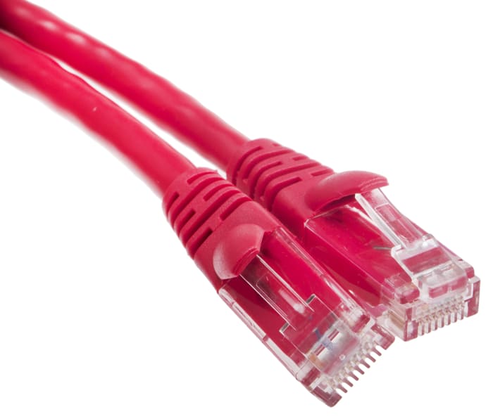 Câble Ethernet RS PRO catégorie 6, U/UTP, Rouge, Longueur 10m PVC, avec connecteur