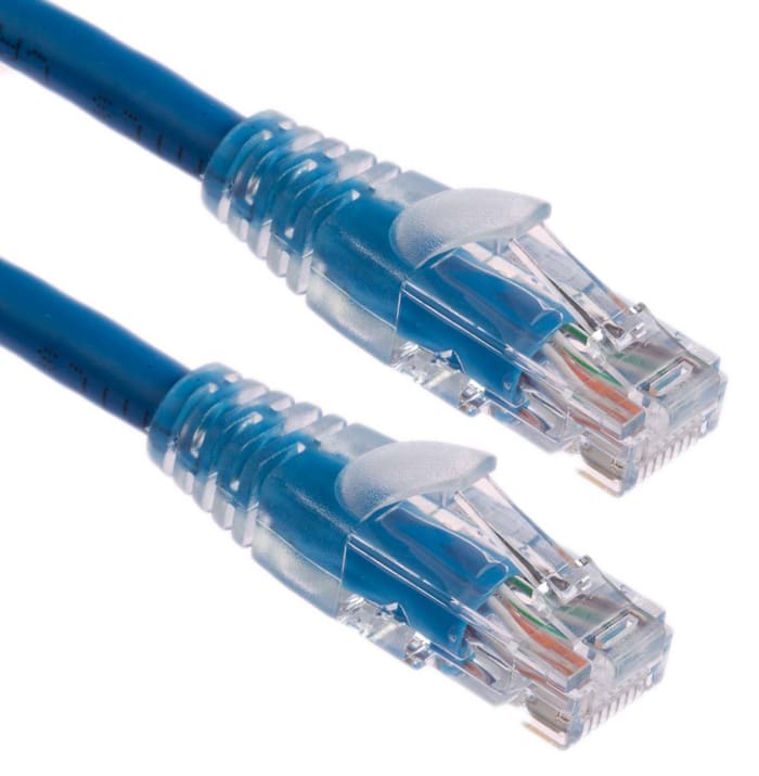 RS PRO, 3m Cat6, Blue RJ45 to Male RJ45 Male, U/UTP Unshielded, Terminated PVC Sheath