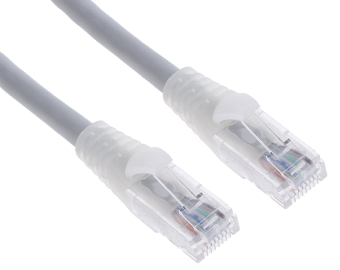 RS PRO, 10 m Cat6 Ethernet Cable, Grey RJ45 to Male RJ45 Male Polyvinyl Chloride Sheath, U/UTP