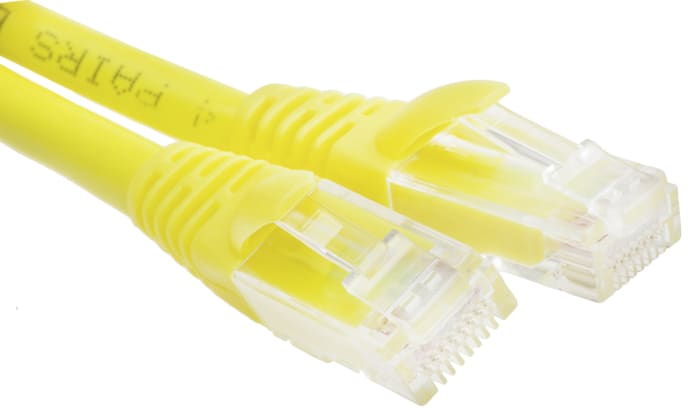 Câble Ethernet RS PRO catégorie 6, F/UTP, Jaune, Longueur 1m LSZH, avec connecteur