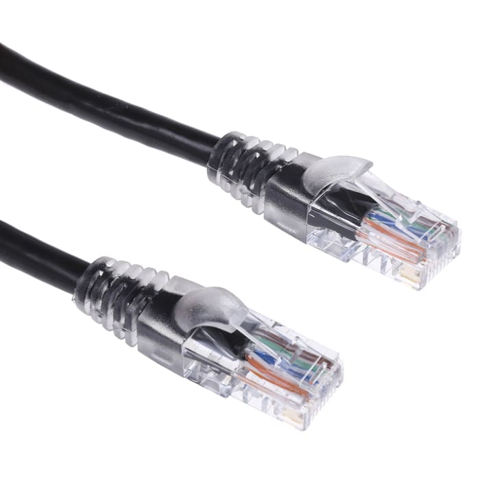 Câble Ethernet RS PRO catégorie 5e, U/UTP, Noir, Longueur 1m PVC, avec connecteur