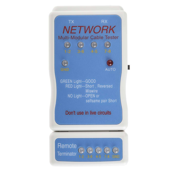 RS PRO Network Tester RJ11, RJ45