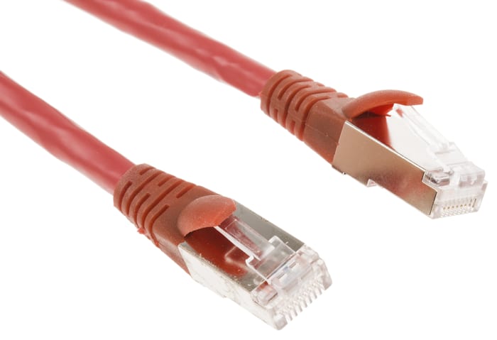 RS PRO, 10 m Cat6 Ethernet Cable, Red RJ45 to Male RJ45 Male Low Smoke Zero Halogen Sheath, F/UTP