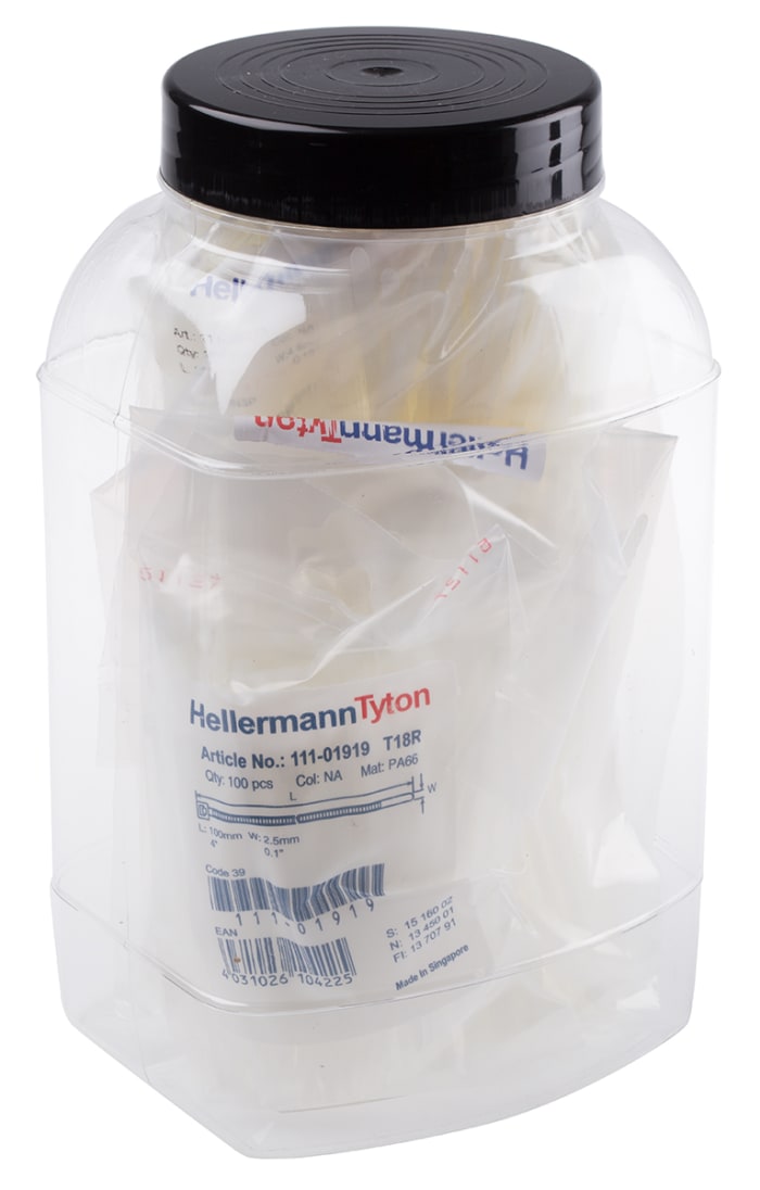 HellermannTyton, Naylon, Serbest Bırakılamaz Kablo Bağı, 100 mm, 150 mm, 200 mm x 2,5 mm