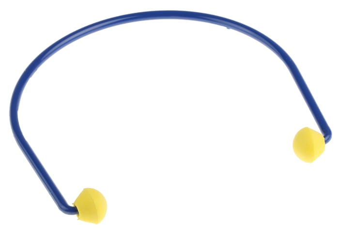 3M E.A.R Blue, Yellow Disposable Band Ear Plugs, 24dB Rated, 1 Pairs