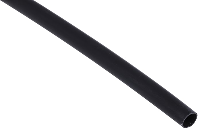 Gaine thermorétractable RS PRO, Diam. 6.4mm, Long. 1.2m, Rétreint 3:1, Noir