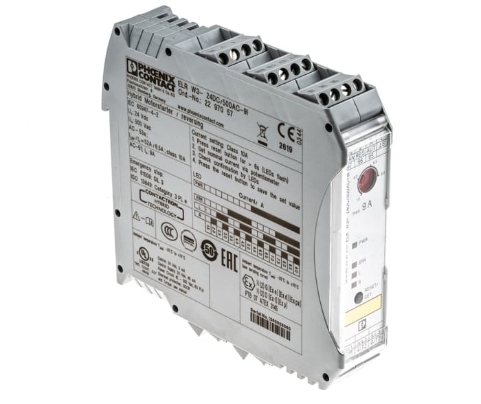 Spouštěč motoru, řada: ELR W3-24DC/500AC-91 Automatické, manuální 9 A 500 V AC 3fázový IP20