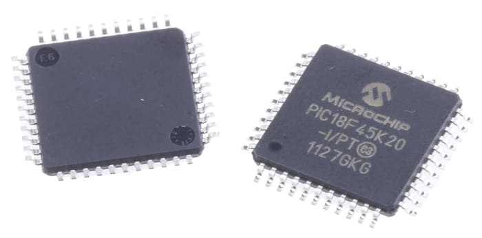 Microcontrolador Microchip PIC18F45K20-I/PT, núcleo PIC de 8bit, RAM 1,536 kB, 64MHZ, TQFP de 44 pines