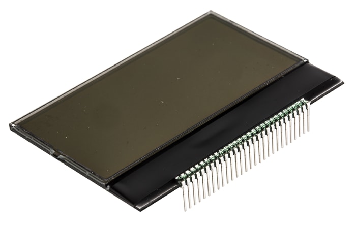 Displaytech 64128K-COG-BA-BC Graphic LCD Display, Yellow on Green, Reflective