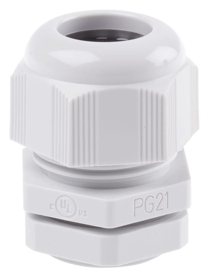 Presse-étoupe SIB SIB-TEC, PG21, en PA 6, Ø 9mm à Ø 18mm, avec contre-écrous, IP68