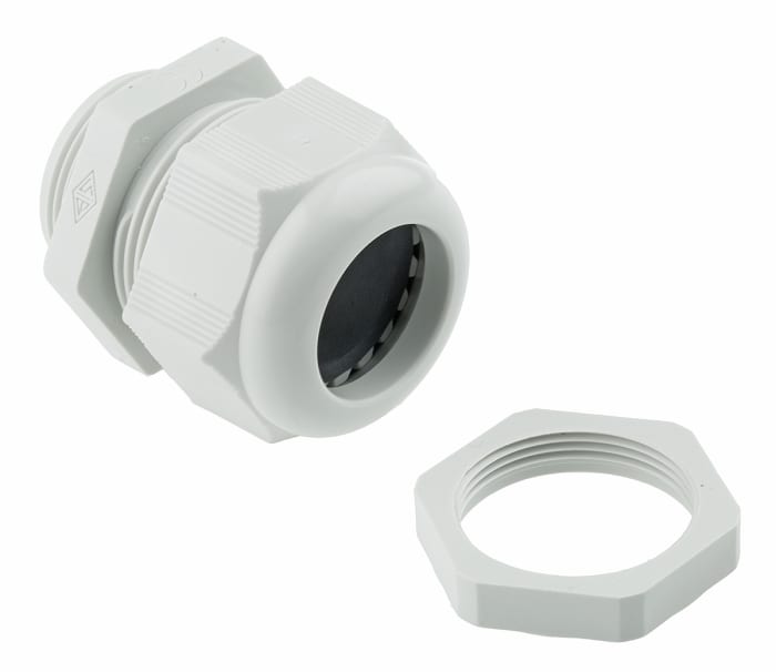 SIB SIB-TEC Series Grey PA 6 Cable Gland, M32 Thread, 14mm min., 25mm max., IP68
