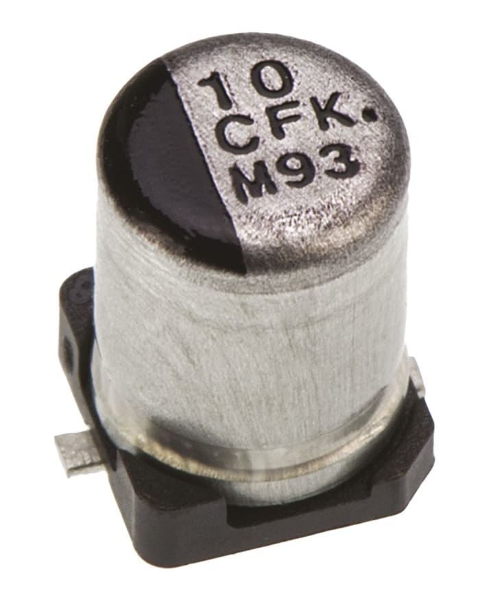Panasonic 10μF Aluminium Electrolytic Capacitor 16V dc, Surface Mount - EEEFK1C100AR