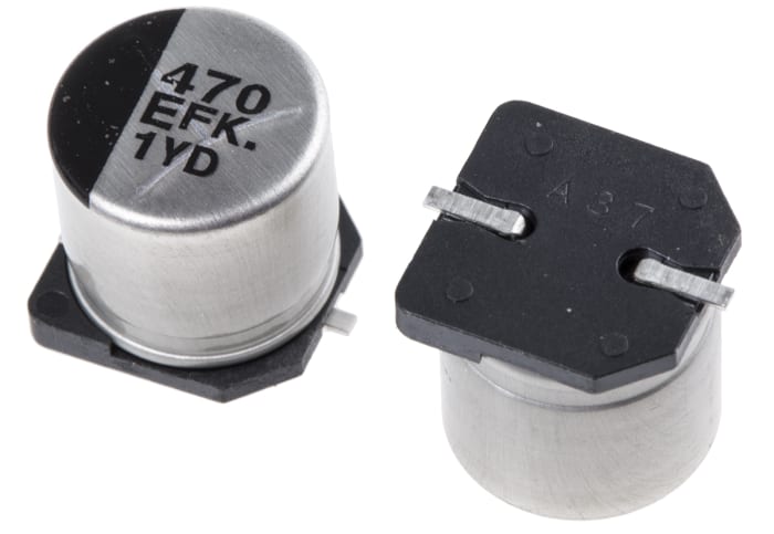 Condensateur électrolytique aluminium Panasonic série FK, Aluminium électrolytique 470μF, 25V c.c.