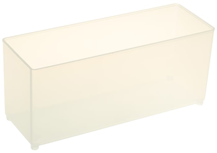 Raaco Transparent Polypropylene Compartment Box, 69 mm x 55 mm x 157 mm