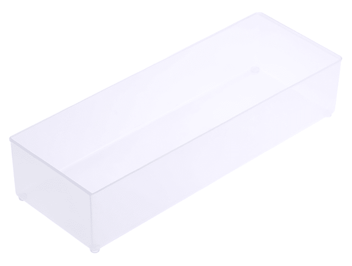 Raaco 1 Cell Transparent Polypropylene Compartment Box, 47 mm x 79 mm x 218 mm