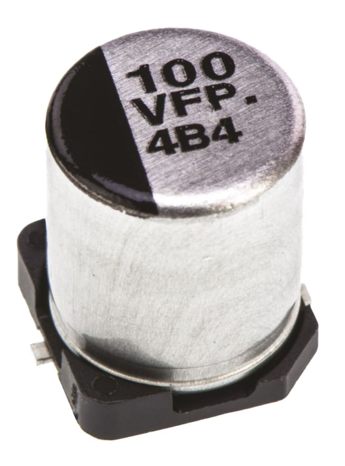 Panasonic 100μF Aluminium Electrolytic Aluminium Electrolytic Capacitor 35V dc, Surface Mount - EEEFPV101XAP