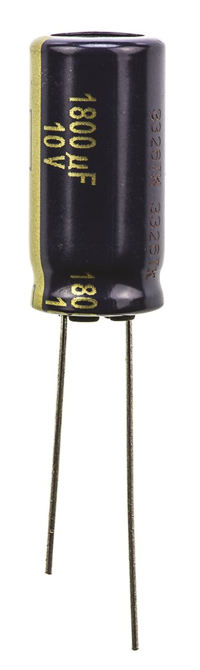 Panasonic 1800μF Aluminium Electrolytic Capacitor 10V dc, Radial, Through Hole - EEUFK1A182