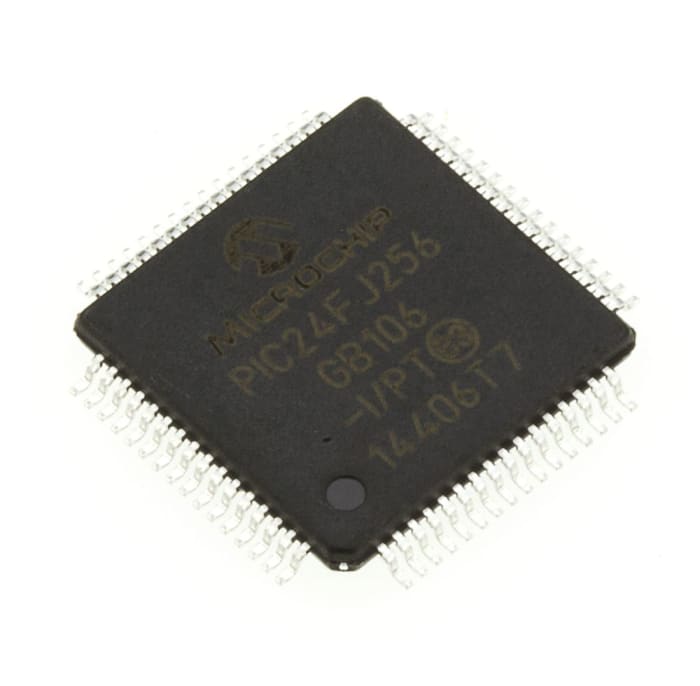 Microchip, 16bit PIC, PIC24FJ Microcontroller, 32MHz, 256 kB Flash, 64-Pin TQFP